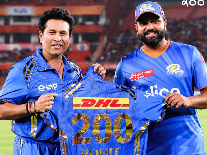 Mi Vs Srh Rohit Sharma Receives Special Jersey From Sachin Tendulkar