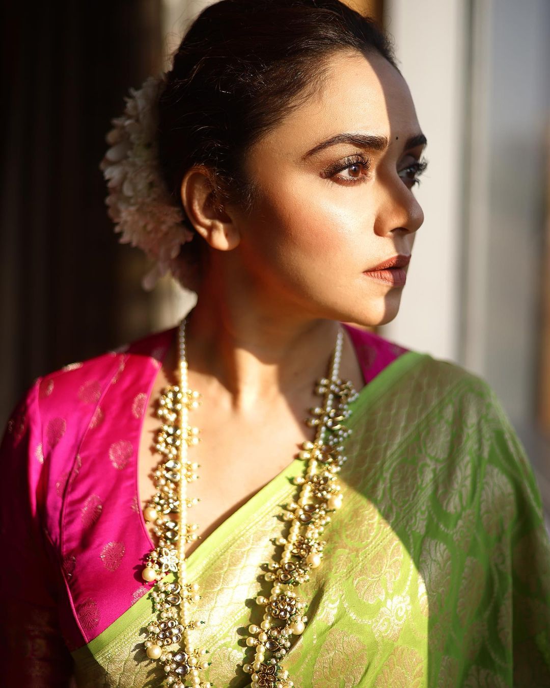 Amruta Khanvilkar and Monalisa are all set to give you sleepless nights in  their desi high-chic sarees, see viral pics