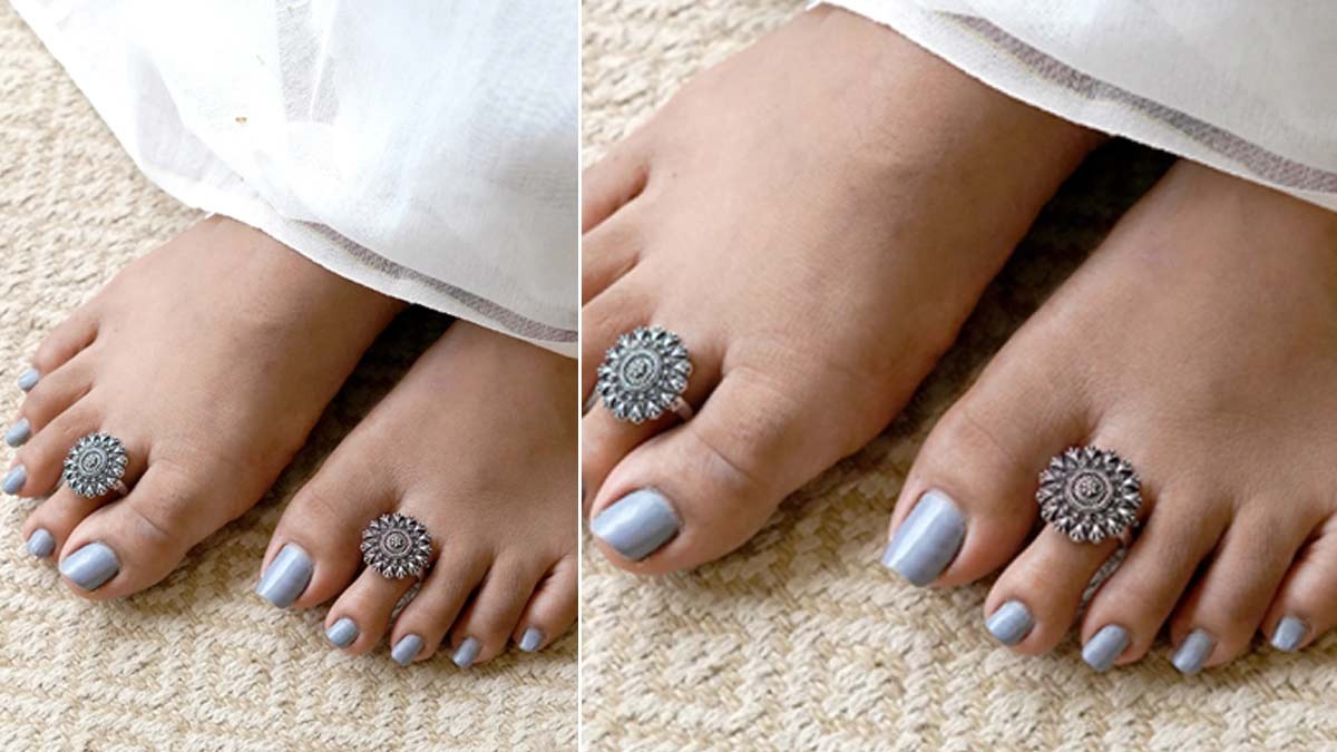 जोडव्यांच्या स्टायलिश डिझाइन्स, पाहा लेटेस्ट पॅटर्न- तुमचे पाय दिसतील अधिक  सुंदर-देखणे - Marathi News | Silver Toe Ring Designs : Silver Toe Rings  Designs unique, simple Toe Rings ...