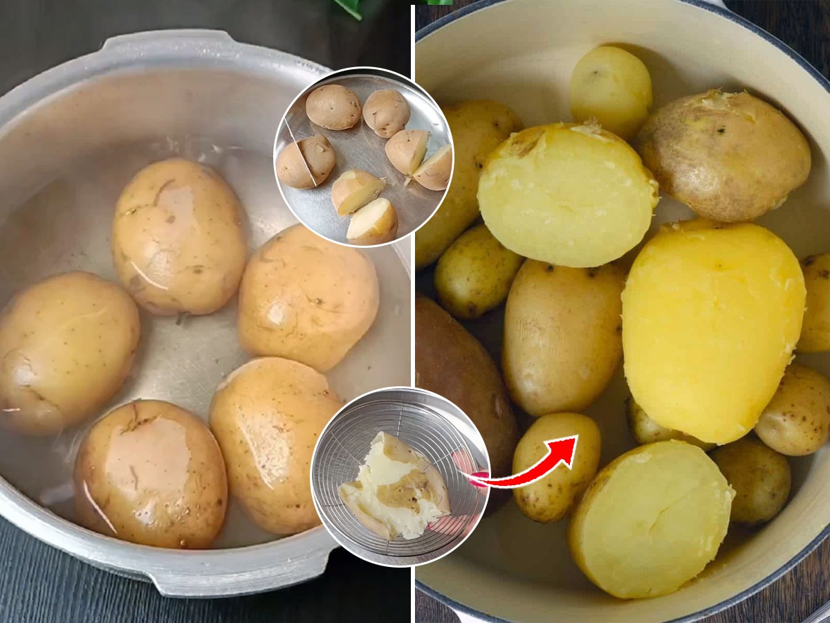उकडलेला गरम चटकन बटाटा सोलण्याची १ सोपी ट्रिक; हात न भाजता सोला बटाटे