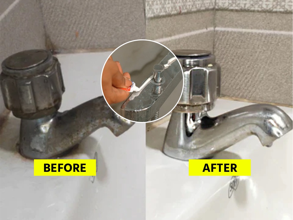नळांवर पाण्याचे पांढरट डाग पडले? १ सोपा उपाय, नळ दिसतील नव्यासारखे