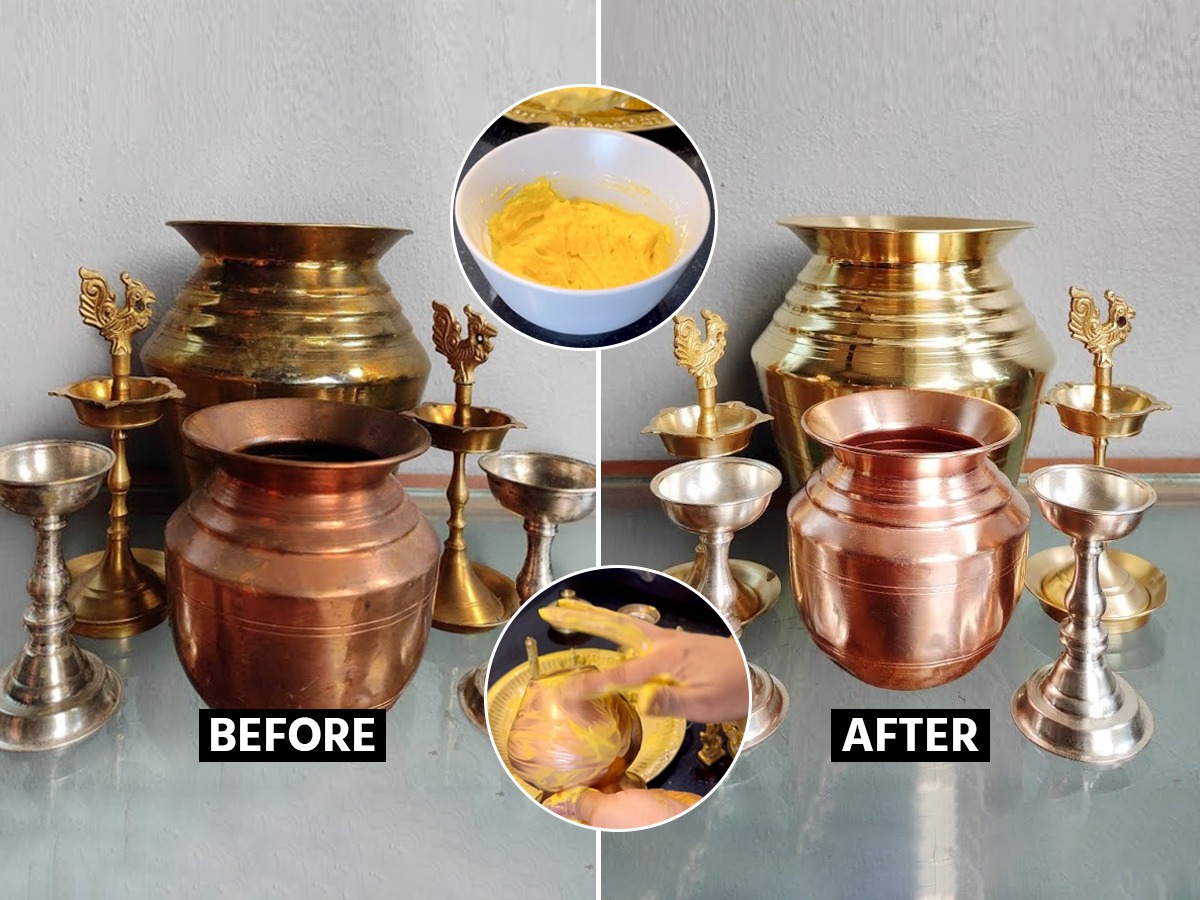 अधिक मास आणि श्रावणात घरातली तांब्यापितळीची भांडी दिसतील चकचकीतघ्या १