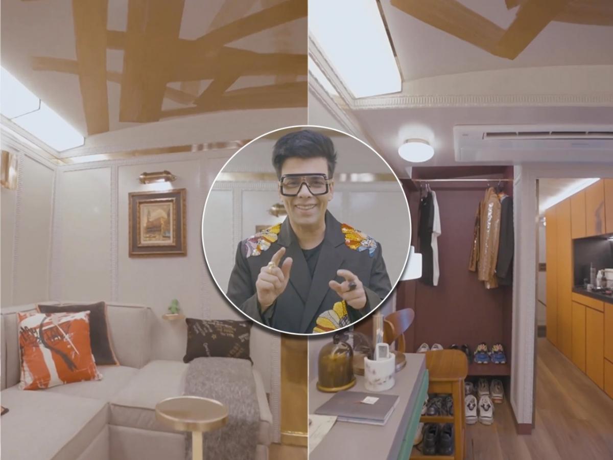 Karan Johar Vanity Van करण जोहरची लक्झरी व्हॅनिटी व्हॅन आतून कशी