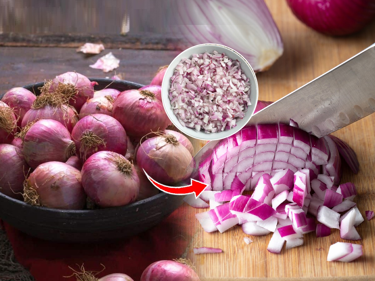 कांदा बारीक चिरण्याची १ सोपी ट्रिक, डोळ्याला पाणी यायच्या आत कांदा चिरा
