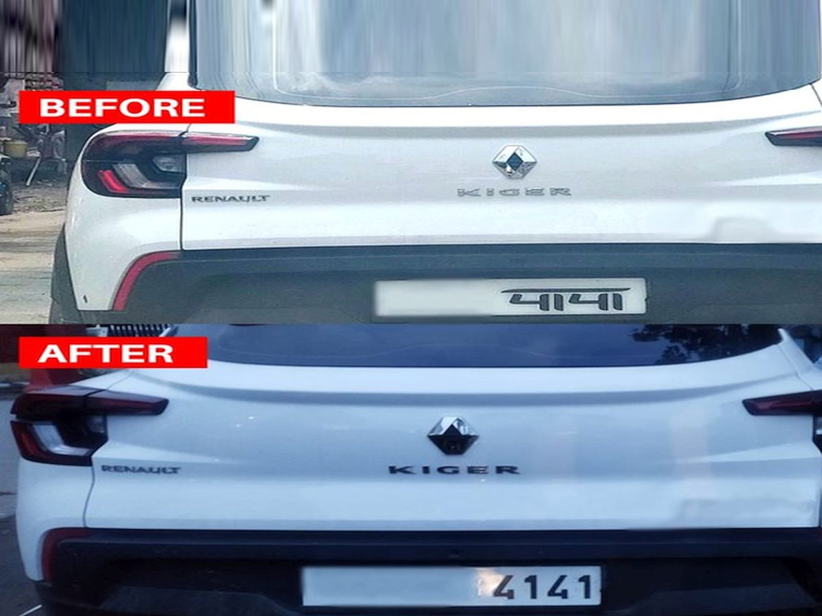 4141 ला नंबर प्लेटवर लिहिलं 'पापा', पोलिसांनी शिकवला धडा; म्हणाले पापा