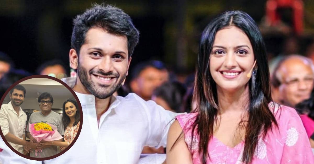 अशोक सराफ यांच्या घरी पोहोचले आशुतोष अन् तेजश्री प्रधान; शुभ्राबबड्याला एकत्र पाहून चाहते खूश