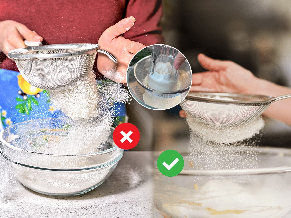 पीठ चाळताना बाहेर उडते, सगळीकडे पसारा, पीठही वाया? १ सोपी ट्रिक, पीठ