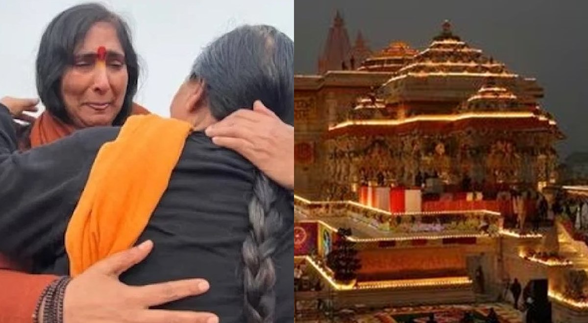 संघर्षाची स्वप्नपूर्ती... साध्वी ऋतंभरा अन् माजी मंत्र्यांना अश्रू