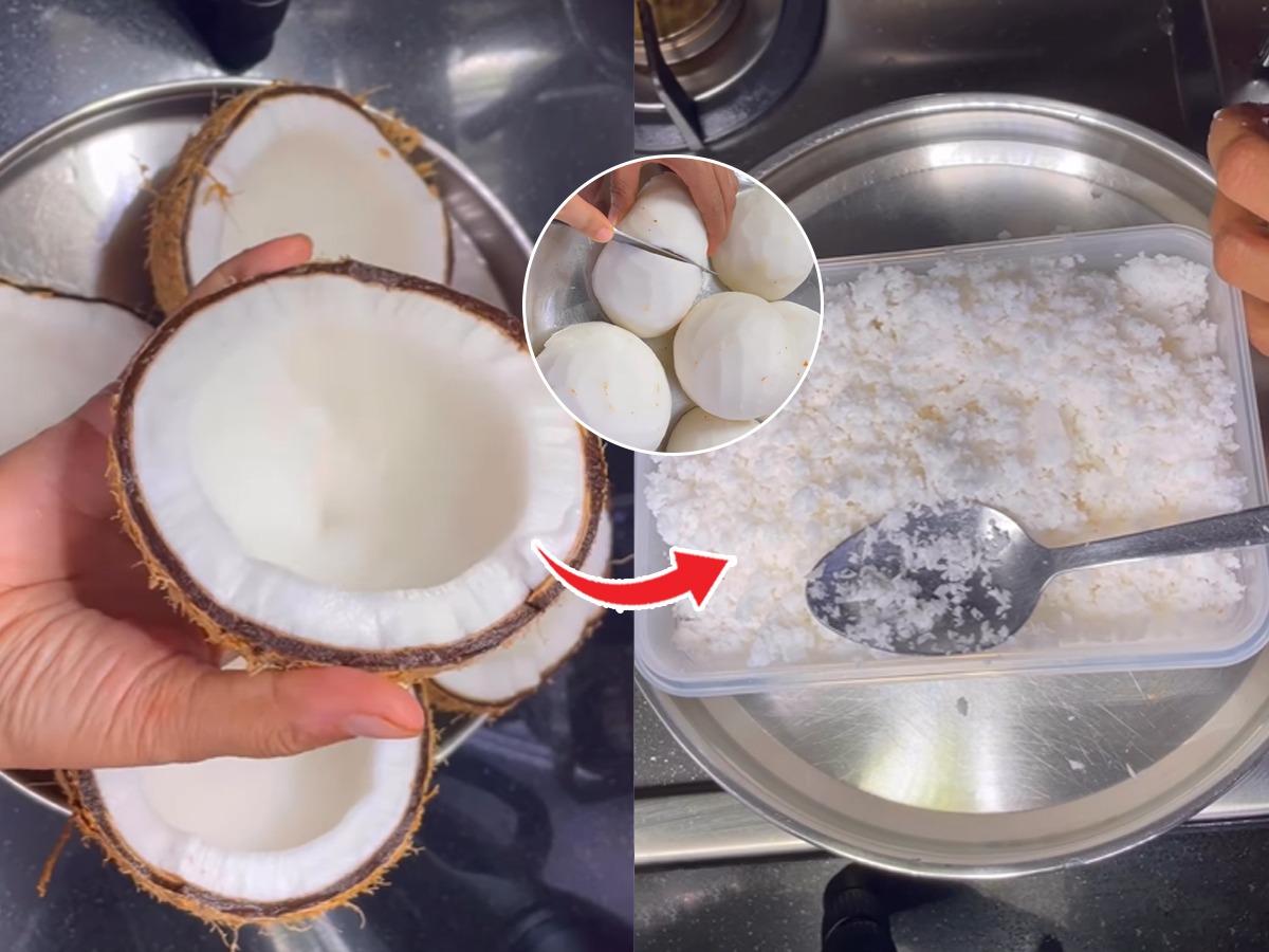 झटपट नारळ फोडण्याचीखोवण्याची १ सोपी ट्रिक; नारळाचे पदार्थ करा सहज