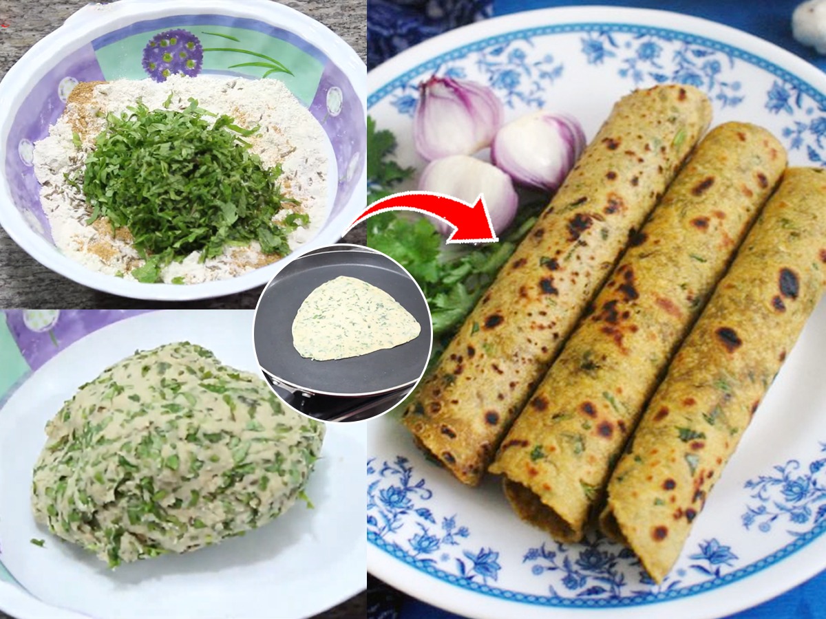 सकाळच्या घाईत नाश्त्याला करा कोथिंबीर पराठा; कॅल्शियम भरपूर, हेल्दी