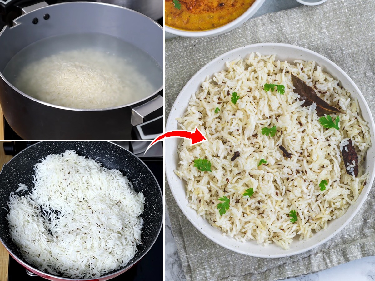 ढाबास्टाईल जीरा राईस घरीच करा; सोपी रेसिपी, नेहमीच्या भाताला चविष्ट