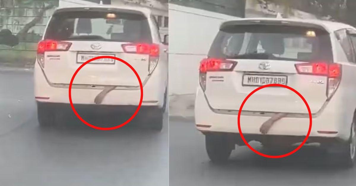 Viral Video: कारच्या डिक्कीतून बाहेर लटकला हात; रील करण्याचे कारण ...