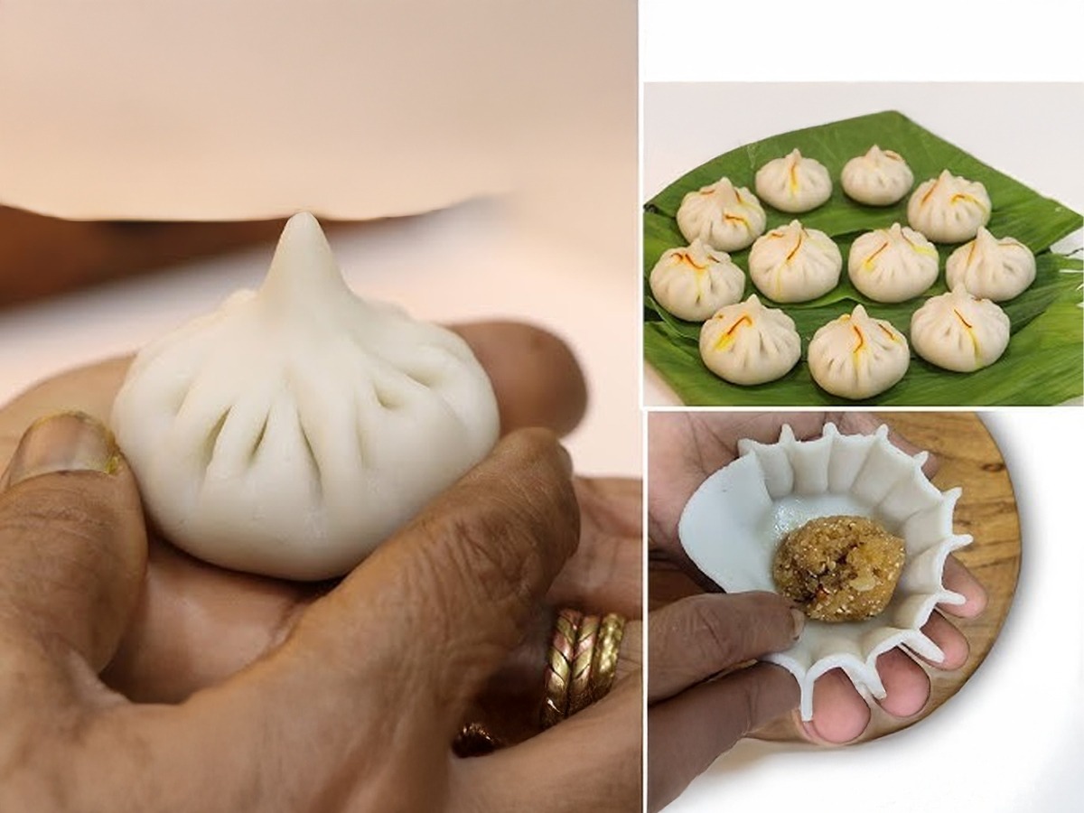 साचा न वापरताच करा उकडीचे कळीदार मोदक, पाहा सोपी पद्धत-सुंदर मोदक करा ...