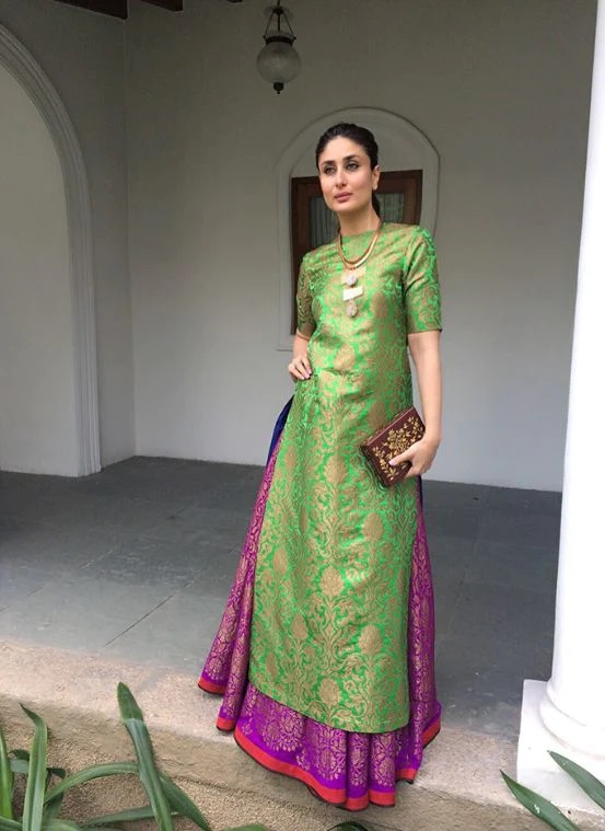 Indian Sari Dress with Gold Embroidery - Green | Embroidered Saree |  Chiro's By Jigyasa