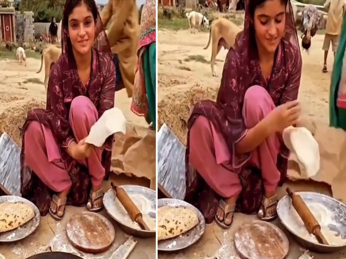 चुलीवर भाकरी करणाऱ्या सुंदर तरूणीचा व्हिडीओ व्हायरल, का ते तुम्ही बघा ...