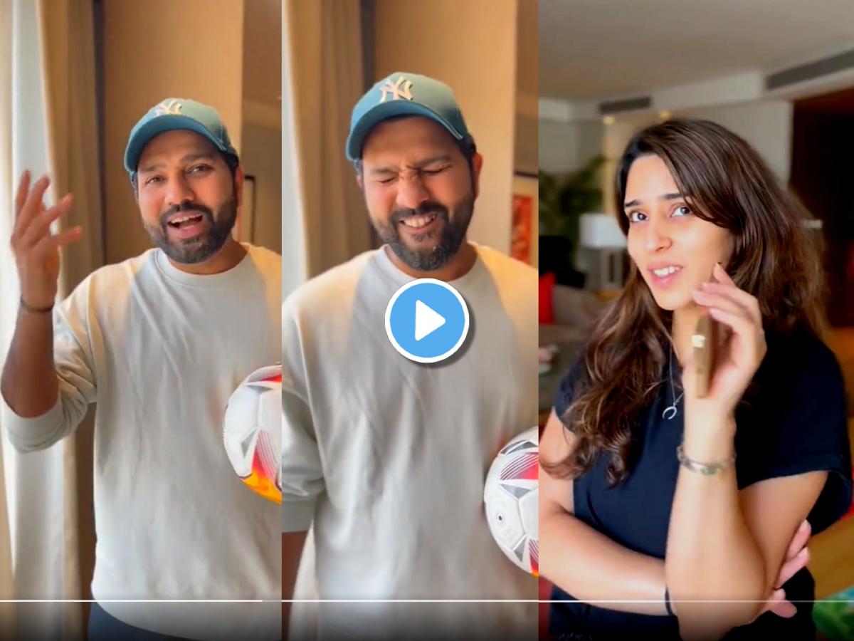 Rohit Sharma wife Ritika, Happy Holi: रोहित शर्माने Mumbai Indians चा एक  Video बनवण्यासाठी घेतले ५३,२६१ रिटेक? अखेर पत्नी रितिका मदतीला धावली...  पाहा धमाल | Rohit Sharma and ...