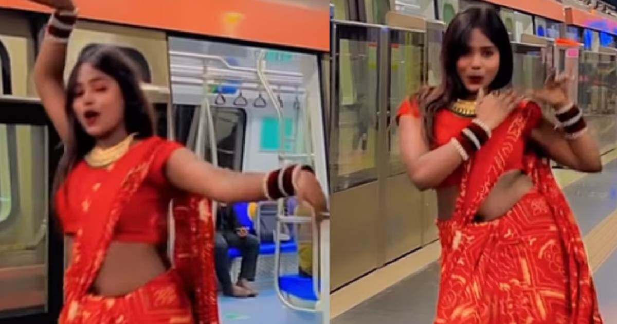 दिल्ली मेट्रोमधील बिकिनी गर्लनंतर आता 'ही' महिला झाली व्हायरल Marathi