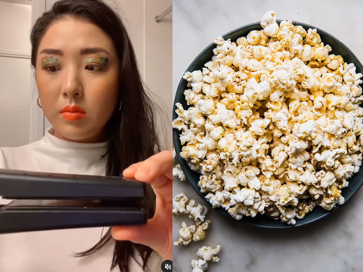 Popcorn using Hair Straightener हेअर स्ट्रेटनर वापरून बनविले गरमागरम
