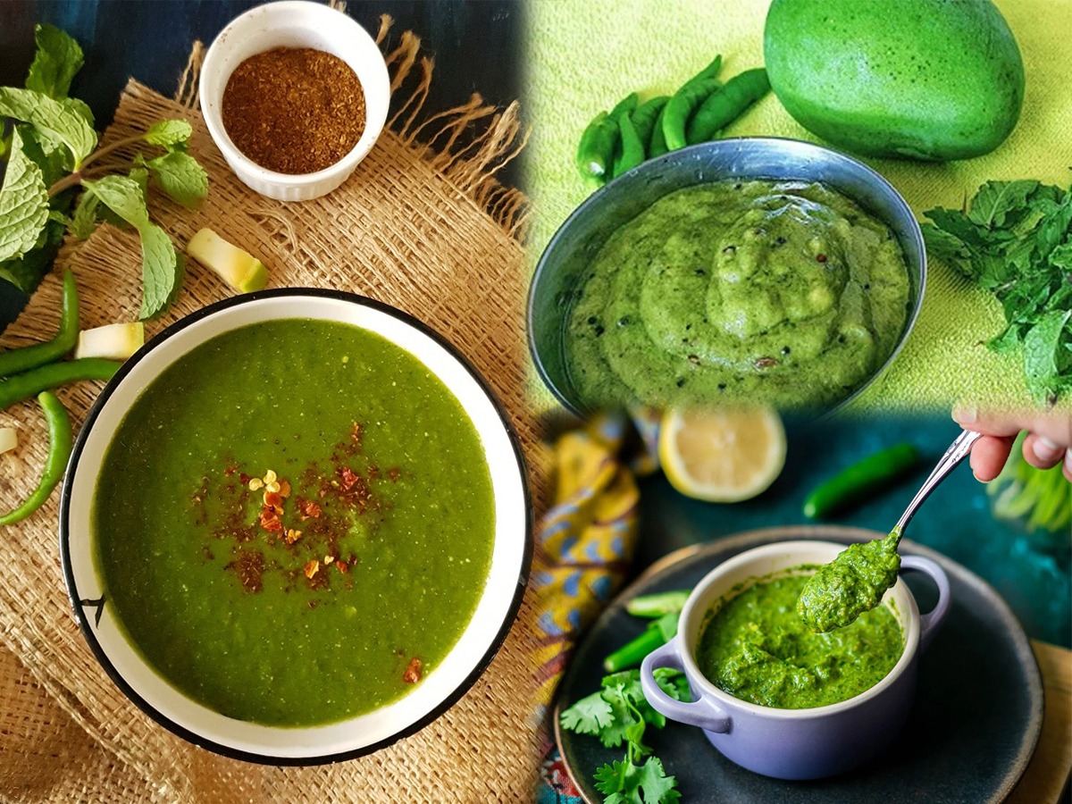 Mango Pudina Chutney Recipe जेवताना तोंडी लावण्यासाठी १० मिनिटात करा