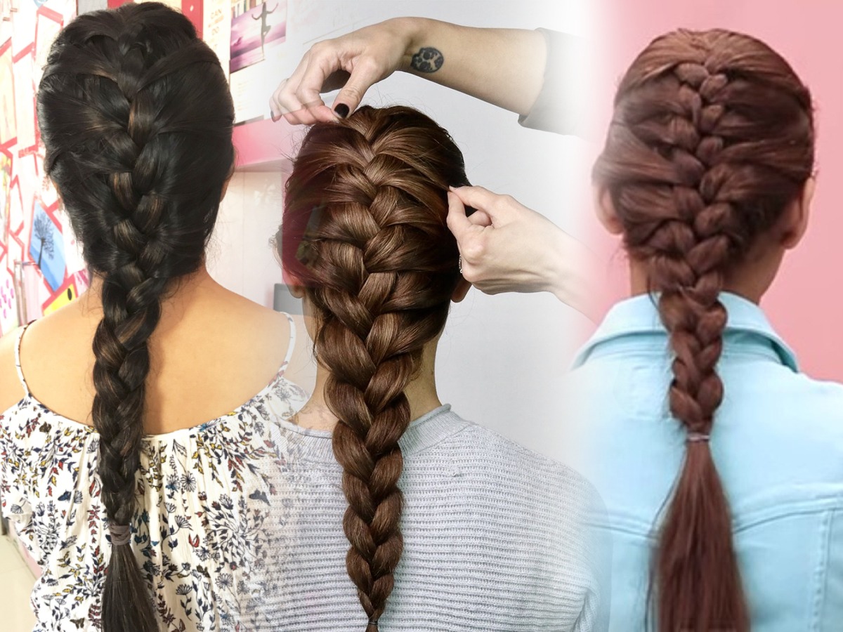 Easy  Cute French Braid Hairstyle  सगर वण  YouTube
