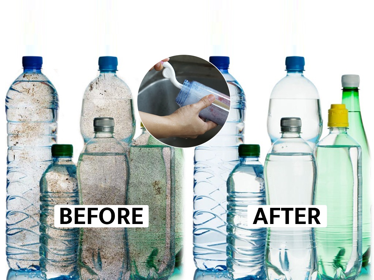 घाण झालेल्या पाण्याच्या बॉटल्स ३ उपायांनी स्वच्छ करा; दुर्गंधी, डाग
