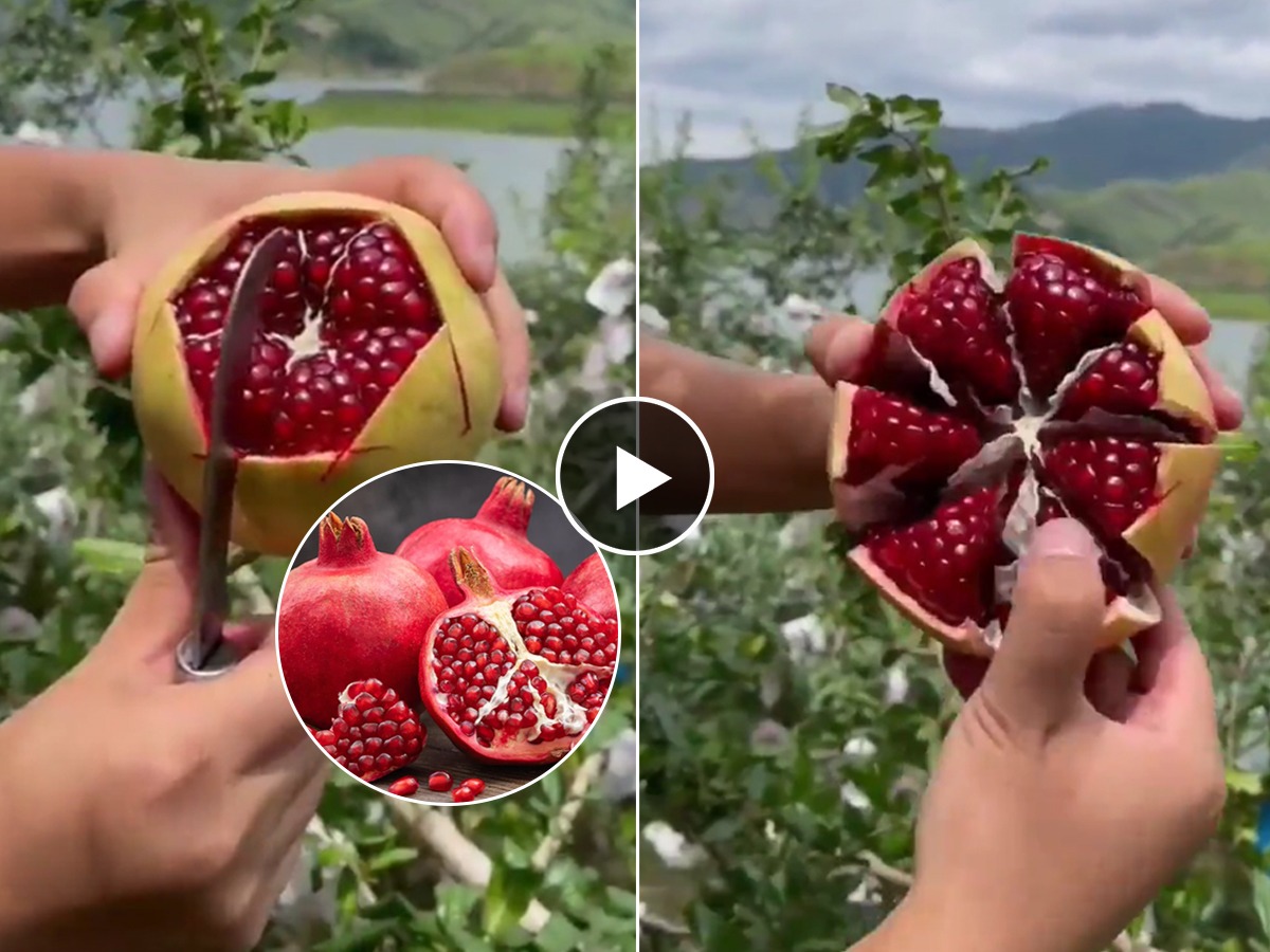 Easy way to peel pomegranate 