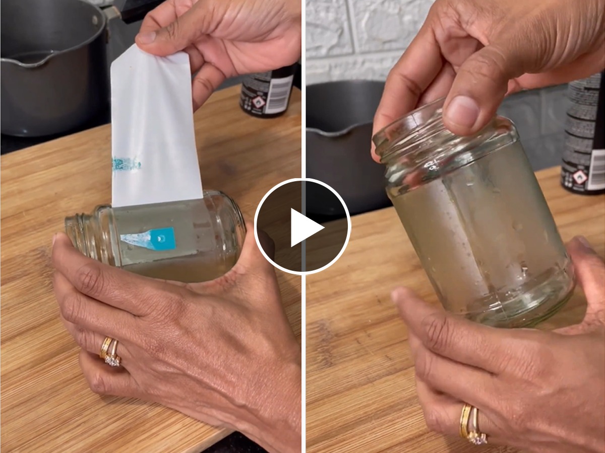 काचेच्या बाटलीवरचे स्टिकर्स निघता निघत नाही? १ सोपा उपाय, झटपट काम