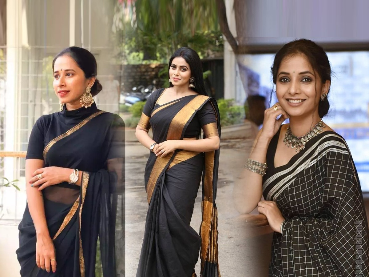 KD's Creation - Makar sankranti Black colour sarees... | Facebook