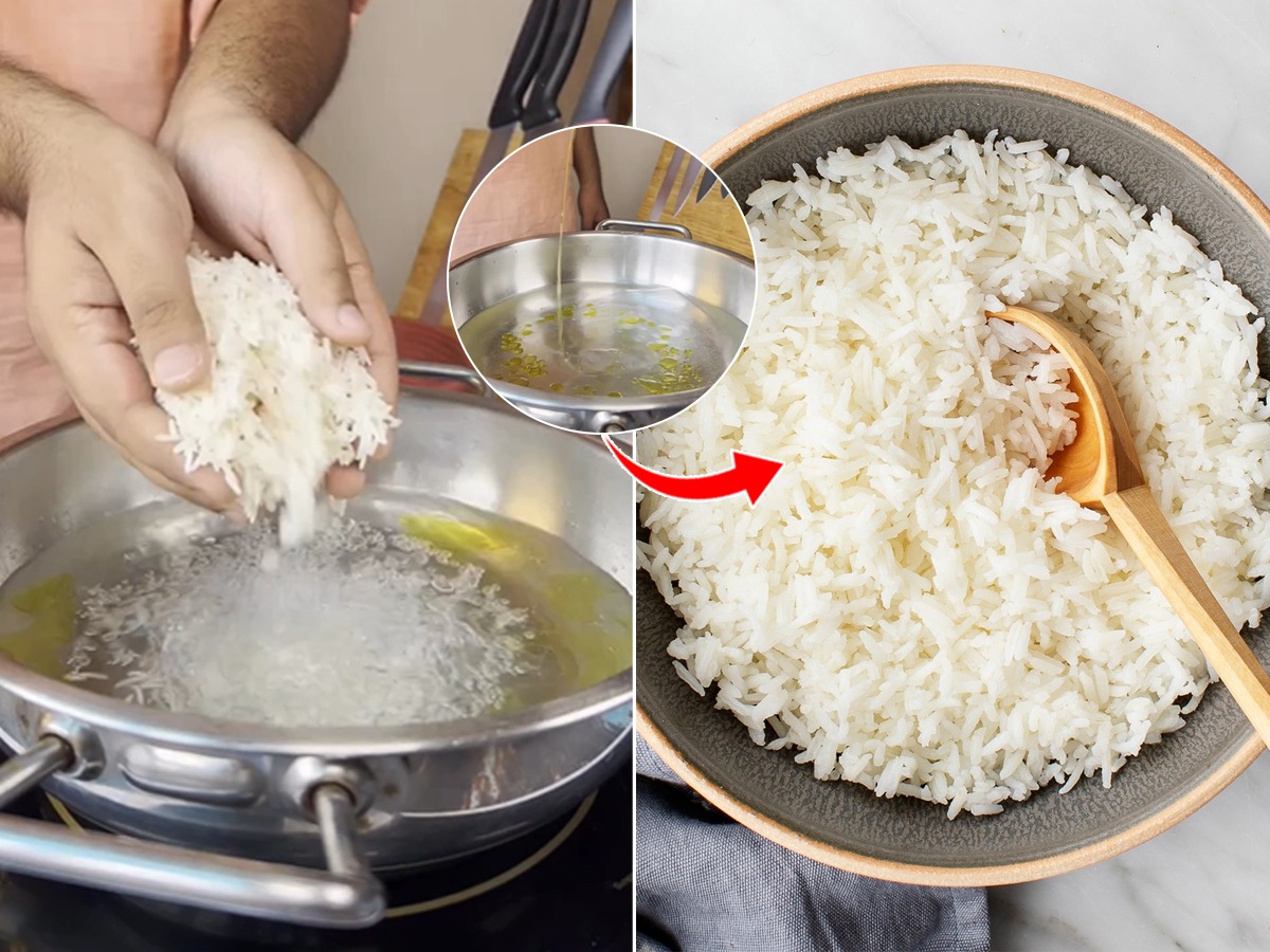 रेस्टॉरंटस्टाईल मोकळा भात शिजवण्याची १ ट्रिक; भात अजिबात गचका होणार
