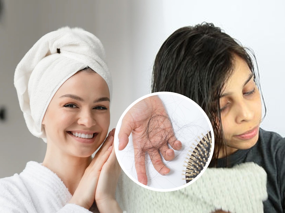 आपणही ओल्या केसांवर टॉवेल गुंडाळून ठेवता? केसांचे मोठे नुकसान होऊ शकते