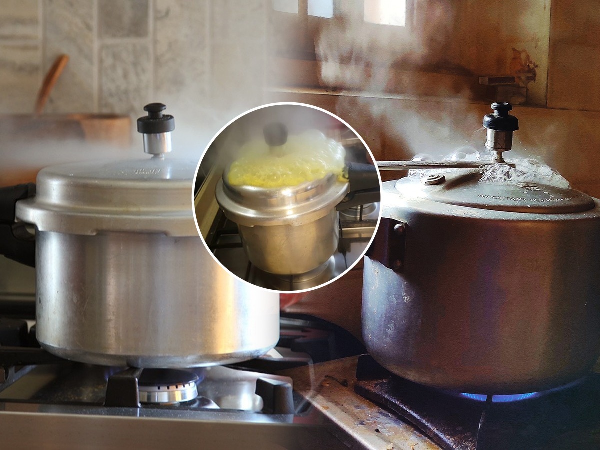 कुकरची शिट्टी धड होत नाही, पाणी फसफसून बाहेर उडतं? ३ सोपे उपाय, कुकरचे