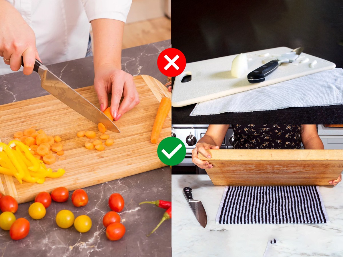 फळं भाज्या चिरताना चॉपिंग बोर्ड सटकतो ? ४ सोप्या टिप्स, बोर्ड राहील