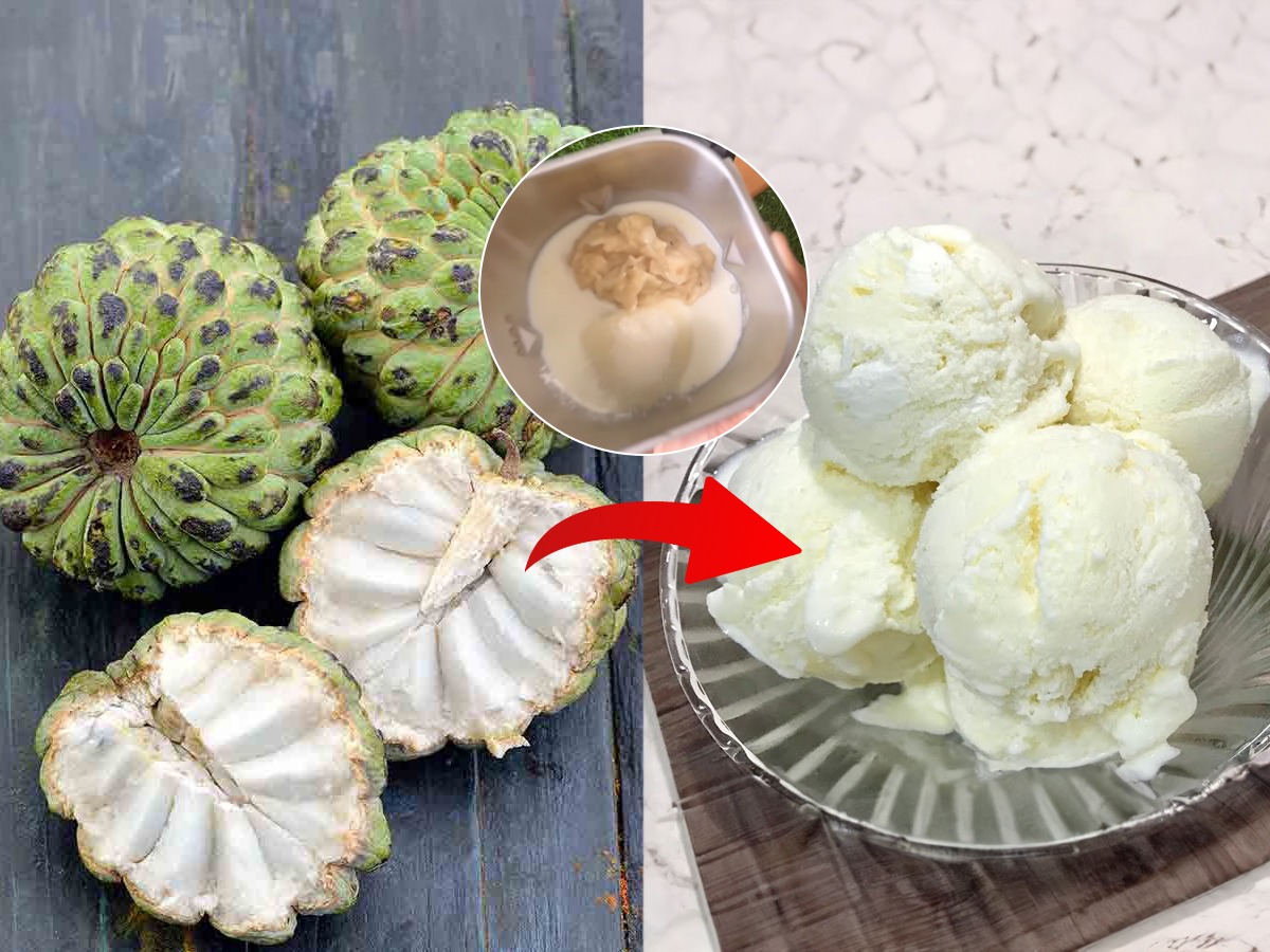 सिताफळ आईस्क्रिमची सोपी रेसिपी, फक्त ३ स्टेप्समध्ये घरीच तयार करा