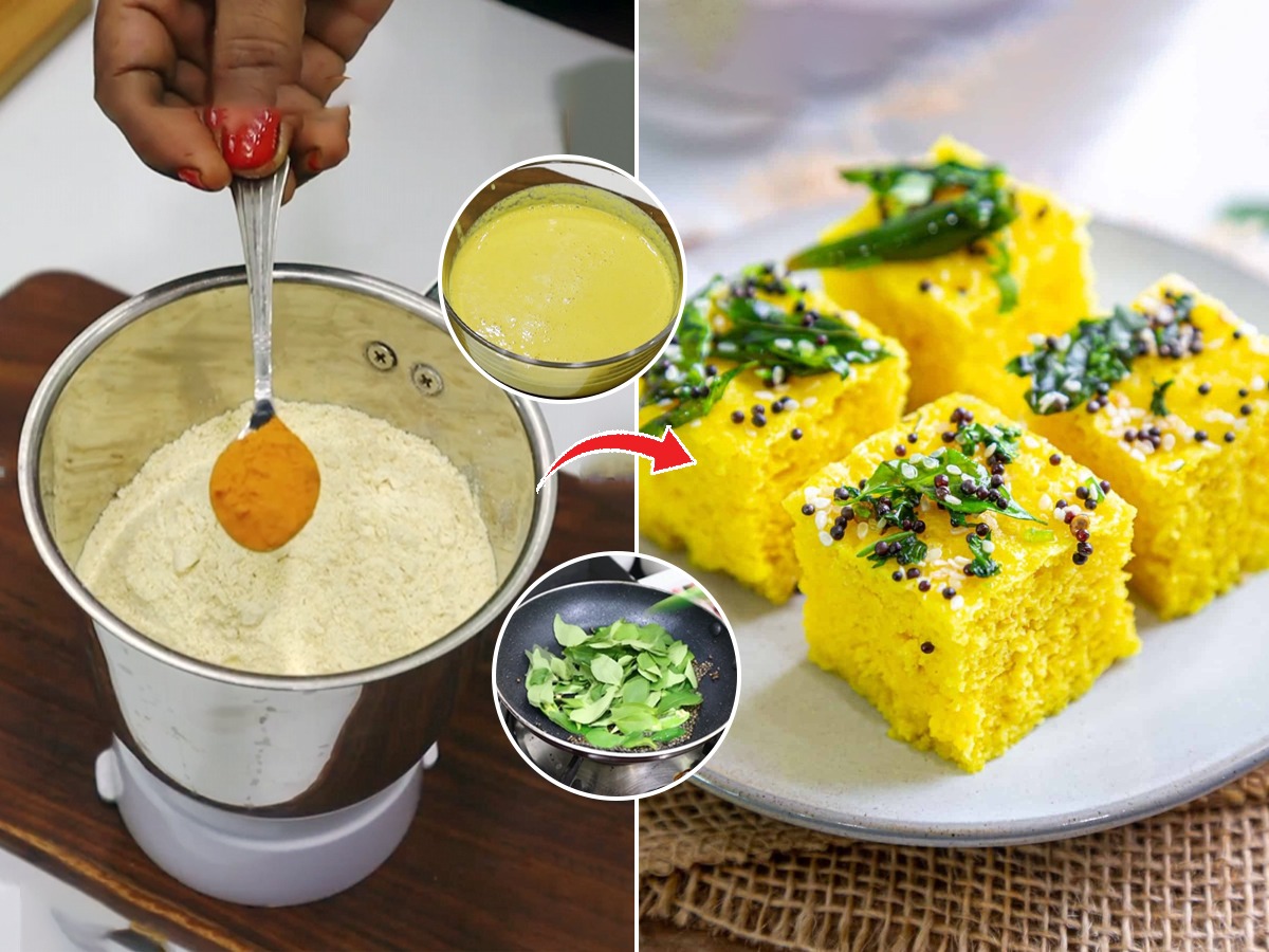 ना डाळना तांदूळ; १ वाटी बेसन पिठाचा करा मऊजाळीदार ढोकळा, विकतसारखा