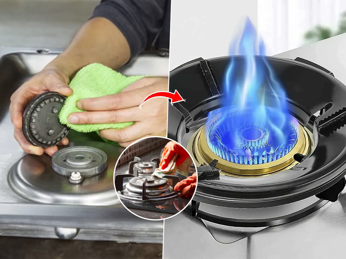 गॅस लवकर संपतो? गॅस बर्नर स्वच्छ करण्याची खास ट्रिक सिलेंडर लवकर