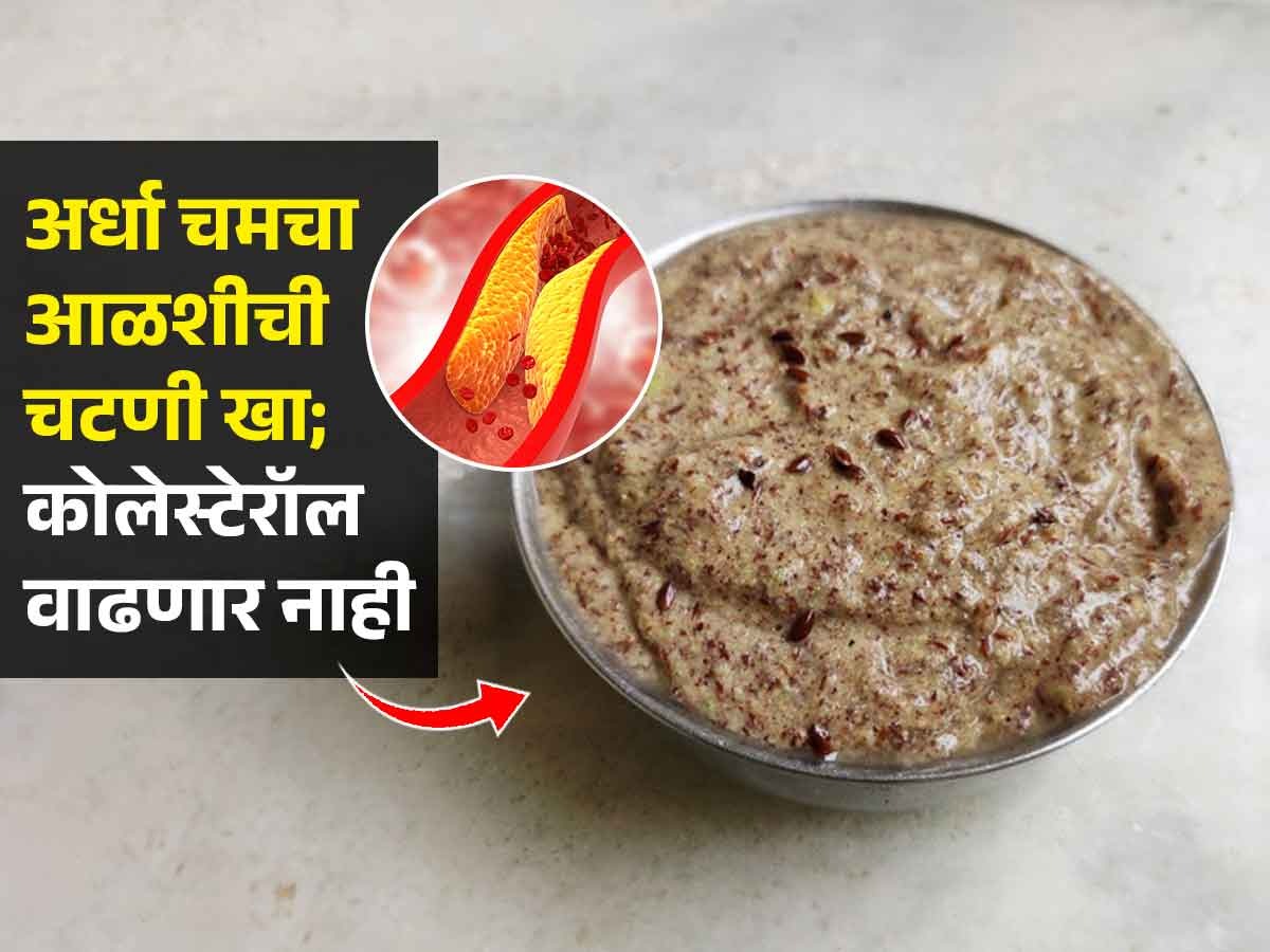 तोंडी लावण्यासाठी रोज फक्त अर्धा चमचा आळशीची चटणी खा, कोलेस्टेरॉल वाढलं