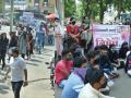 हाथरस घटनेच्या निषेधार्थ सटाण्यात तरुणाई रस्त्यावर - Marathi News | Youth on the streets in Satna to protest the Hathras incident | Latest nashik News at Lokmat.com