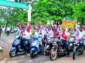 संपकरी कर्मचाऱ्यांची दुचाकी रॅली - Marathi News | Contract workers' bicycle rallies | Latest gadchiroli News at Lokmat.com