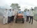 वटार गावात सॅनीटायझरची फवारणी - Marathi News | Sanitizer spray in Watar village | Latest nashik News at Lokmat.com