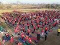 कडाक्याच्या थंडीतही योगाथॉनला प्रतिसाद - Marathi News | Responding to Yogathon in the cold of the day | Latest nashik News at Lokmat.com
