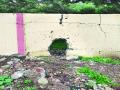 टवाळखोरांकडून संरक्षक भिंतीला भगदाड - Marathi News |  Tactile wall break | Latest nashik News at Lokmat.com