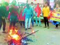 अभाविपने मुख्यमंत्र्यांचा प्रतिकात्मक पुतळा जाळला - Marathi News | ABVP burnt the symbolic statue of the Chief Minister | Latest yavatmal News at Lokmat.com