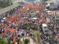 भगवामय वातावरणात धुळ्यात क्रांती मोर्चा - Marathi News | The Kranti Morcha of Dhule in saffronic environment | Latest dhule News at Lokmat.com