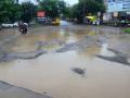 जागोजागी रस्त्यांवर साचले डबके - Marathi News | There are puddles on the roads everywhere | Latest jalgaon News at Lokmat.com