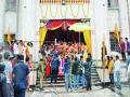 मुक्तिधाम मंदिरात हिंदी चित्रपटाचे चित्रीकरण - Marathi News | Filming of Hindi film in Muktiddham Temple | Latest nashik News at Lokmat.com