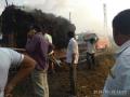 येवला तालुक्यात चाऱ्याला आग - Marathi News |  Fired fire in Yeola taluka | Latest nashik News at Lokmat.com