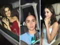 PHOTOS : करण जोहरच्या घरी रंगली डिनर पार्टी; आलिया, सारा, अनन्याची डॅशिंग एन्ट्री - Marathi News | Alia Bhatt, Sara Ali Khan, Madhuri Dixit at Karan Johar's dinner party | Latest filmy Photos at Lokmat.com