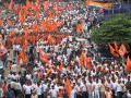 Maratha Reservation : कोल्हापुरात शिवाजी पेठेचे भगवं वादळ रस्त्यावर - Marathi News | Maratha Reservation Shivaji Peth's Bhagwan storm on the road in Kolhapur | Latest kolhapur News at Lokmat.com
