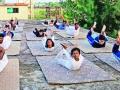 जिल्हावासीयांनी साधला अनोखा ‘योग’ - Marathi News | District residents practice unique 'yoga' | Latest nashik News at Lokmat.com