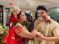 Gurmeet Choudhary and Debina Bonerjee tie the knot again in a Bengali Wedding - Hindi News | Gurmeet Choudhary and Debina Bonerjee tie the knot again in a Bengali Wedding | Latest entertainment Photos at Lokmattimes.com